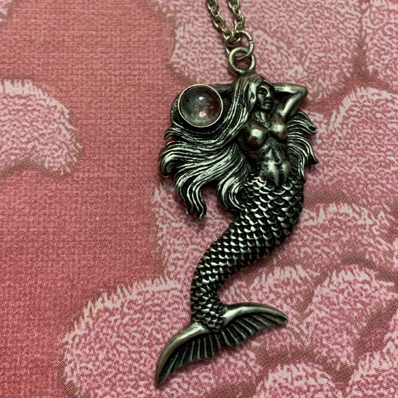 925 & Pewter J.Guthrie 1991 Mermaid Necklace - Picture 1 of 7